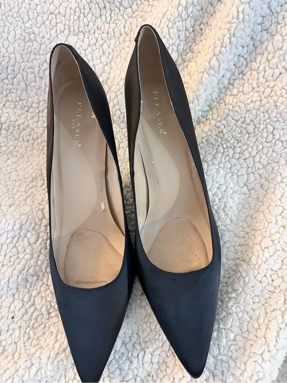 Pleaser Black Pointed-Toe Women's Pumps